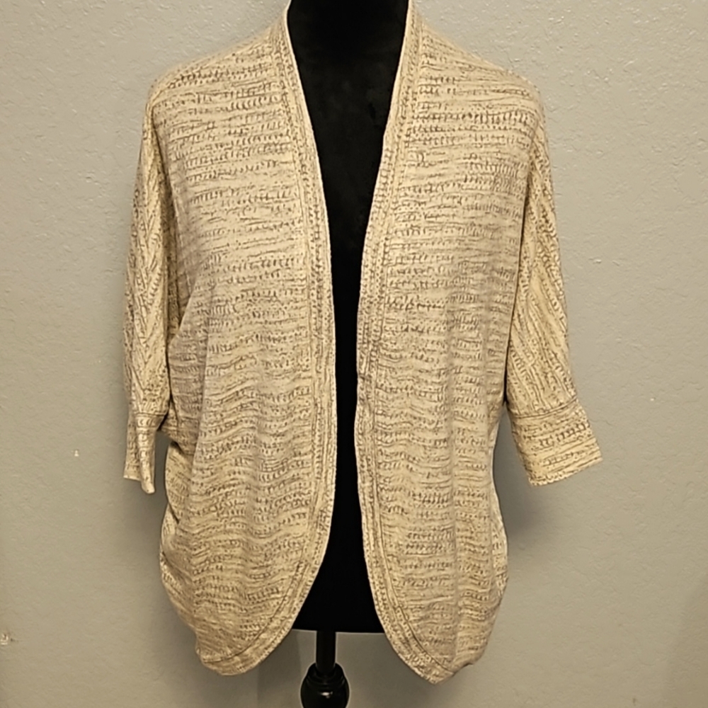 🩵Lula Roe Tracey Cardigan. Grey/Cream. Size Small